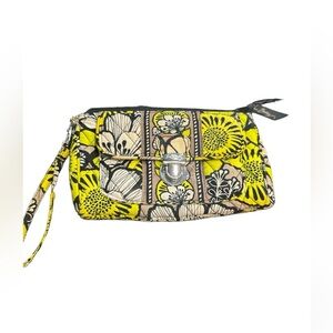 Vera Bradley Wristlet Clutch Citron Pattern, yellow, white, and fruit pattern.